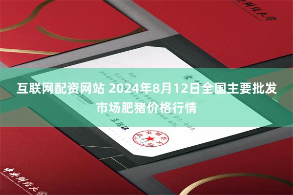 互联网配资网站 2024年8月12日全国主要批发市场肥猪价格行情