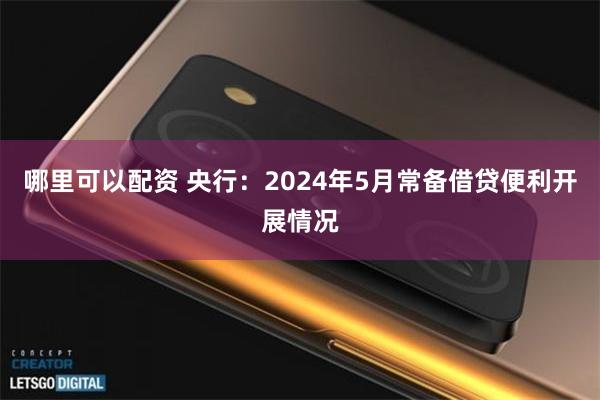 哪里可以配资 央行：2024年5月常备借贷便利开展情况