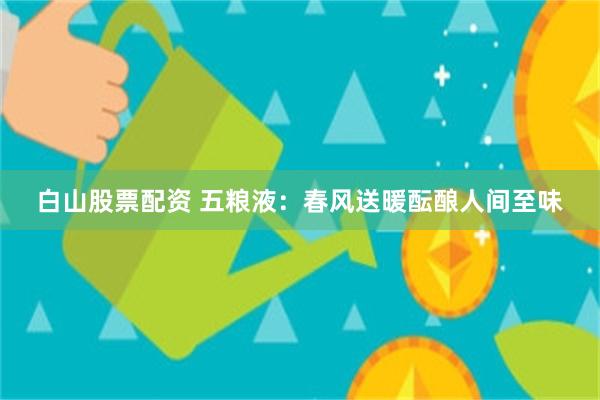 白山股票配资 五粮液：春风送暖酝酿人间至味